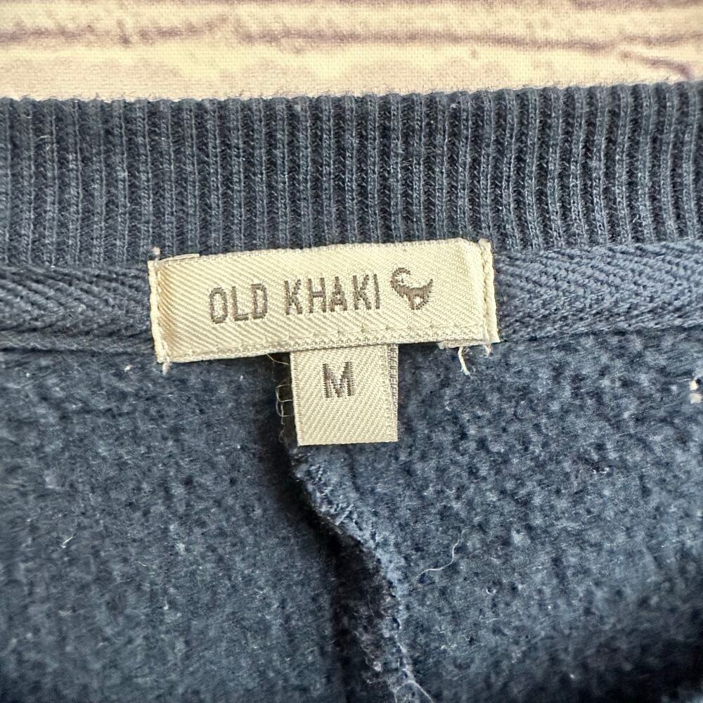 Old Khaki Unrestricted Floral Embroidered Crew Neck Navy Purple Women's Medium - Picture 4 of 6